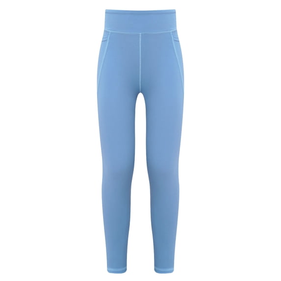 Yruioon Kids Yoga Gymnastics Pants Dance Ballet Leggings Girls Compression Jogger Sweatpants with Sky Blue 130