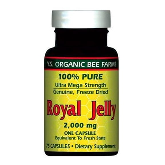 Ys organic bee farms - royal jelly caps 2000 mg. - 75 capsules