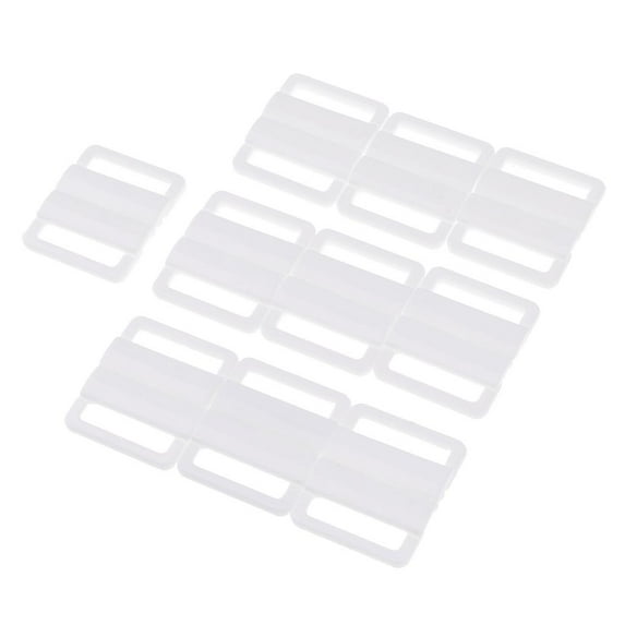 YsXoWiui 10 Sets Plastic Bikini Bra Clip Strap Bra Fastener Fits Swimwear Underwear White 20mm