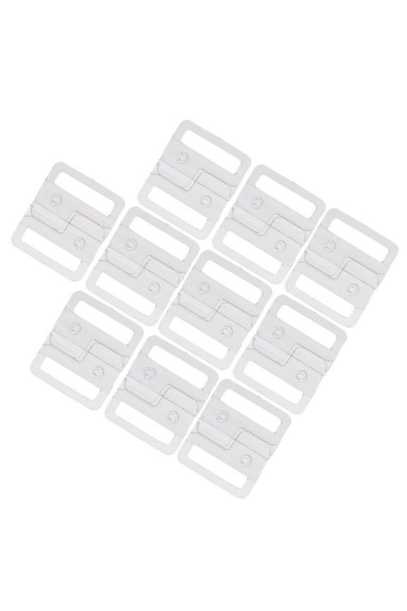 10 x Clear Plastic Bikini Bra Clip Strap Bra Fastener Fit Swimwear Underwear Clear 20mm