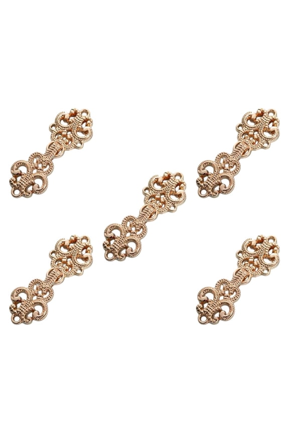 5Pcs Fasteners Cardigan Clips for Outfit Jacket Scarf Costumes Pants Gold