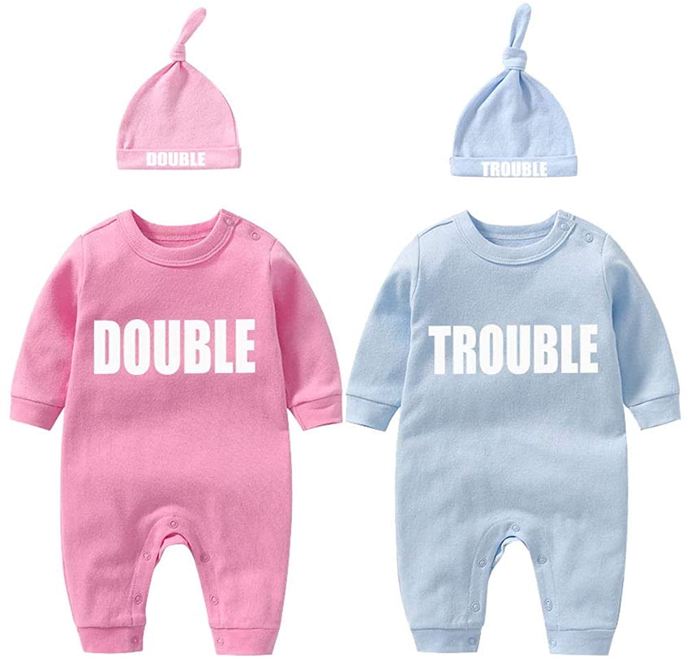 YSCULBUTOL Baby Twins Clothes Best Frien's Forever Baby Bodysuit'set Frien's Inspired Matching Twins Outfits?Pink DT L3M?