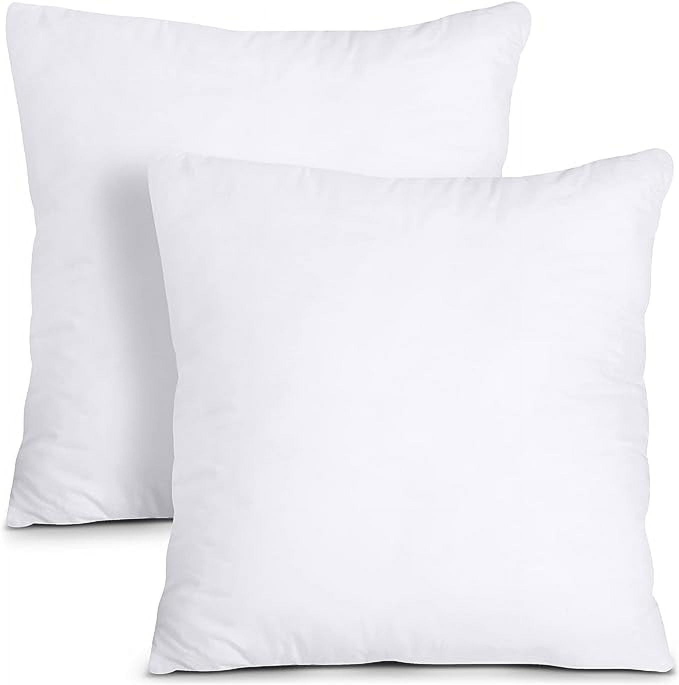 White 18x18 Down Alternative Throw Pillow Inserts - Set of 2