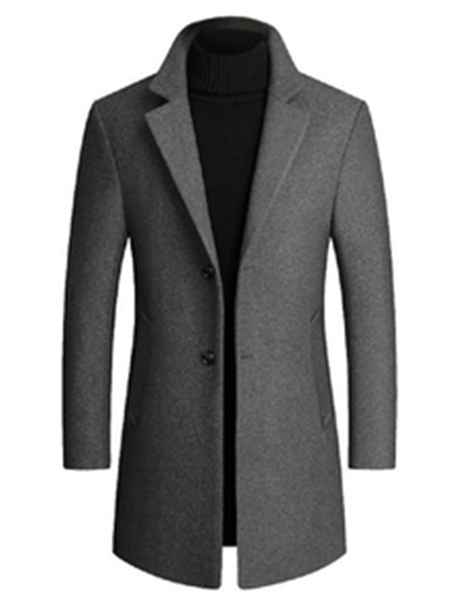 Yskkt Men's fashion autumn/winter woolen trench coat long British wool ...