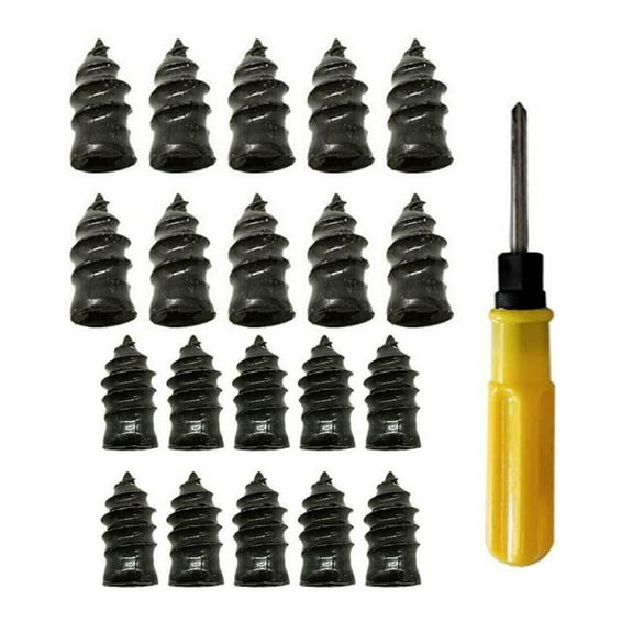 Ysmooiuy 20/40Pcs Tyre Repair Rubber Nails with Screwdriver, Self-Service Car Puncture Repair for Motorcycles Car