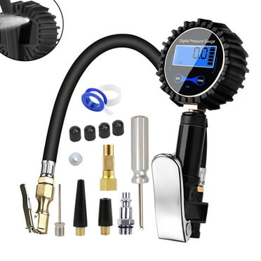 BIBABLYKE Digital Tire Pressure Gauges with Inflator, 200PSI Air Chuck ...