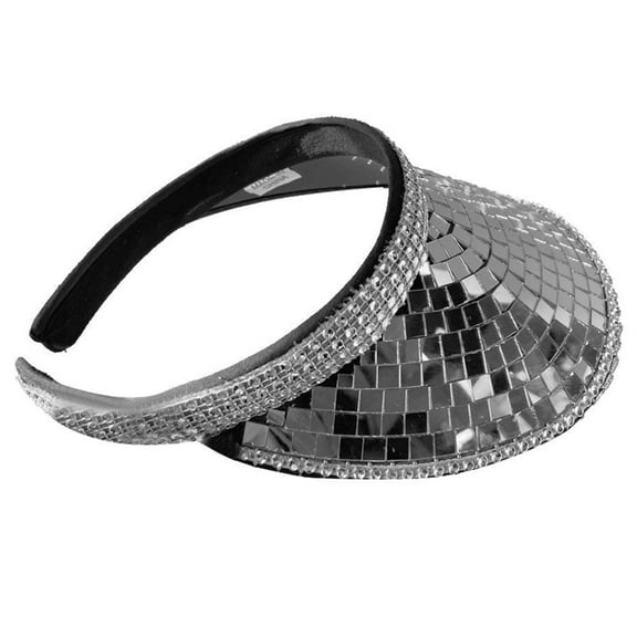 Ysmooiuy Disco Disco Ball Festival Rhinestone Visors Hat For Women Rhinestone SunVisor