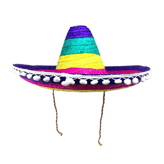 Ysmooiuy Fashion Mexicans Hat Sombrero Party Hats Cosplay Costume Straw Hat Breathable Headdress Stage Performances Props Sun Hat