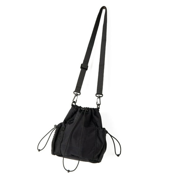 Ysmooiuy Fashionable Pleated Nylon Bucket Bag Drawstring Shoulder Purse Crossbody Satchel Suitable for Various Occasion
