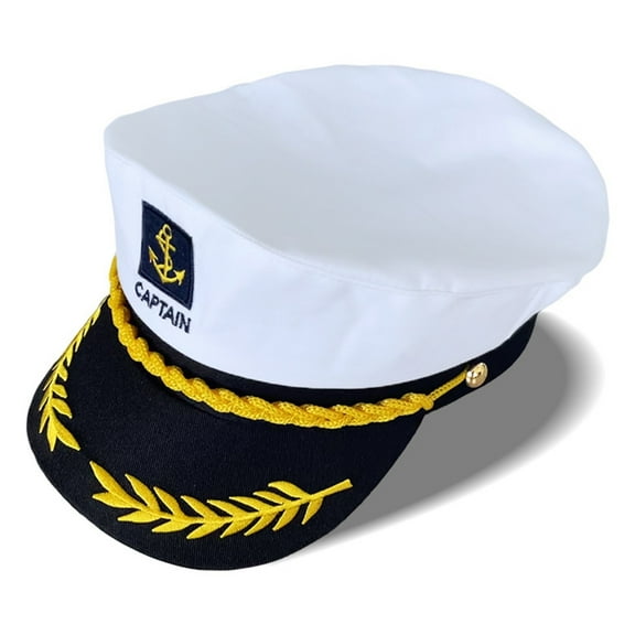Ysmooiuy Kids Navy Hat Yacht Hats Boat Ship Captain Costume Hat adjustable Navy Marine