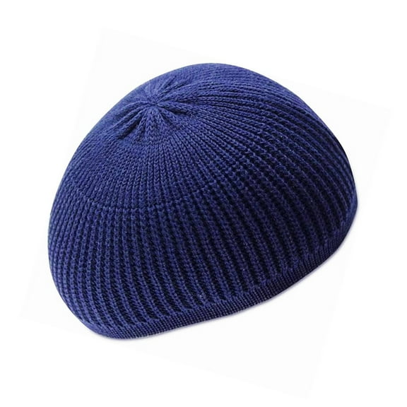 Ysmooiuy Kufi Namaz Muslims Men Prayer Hat Knitted Muslims Headwear Skull Hat Traditional Muslims Kufi Hat