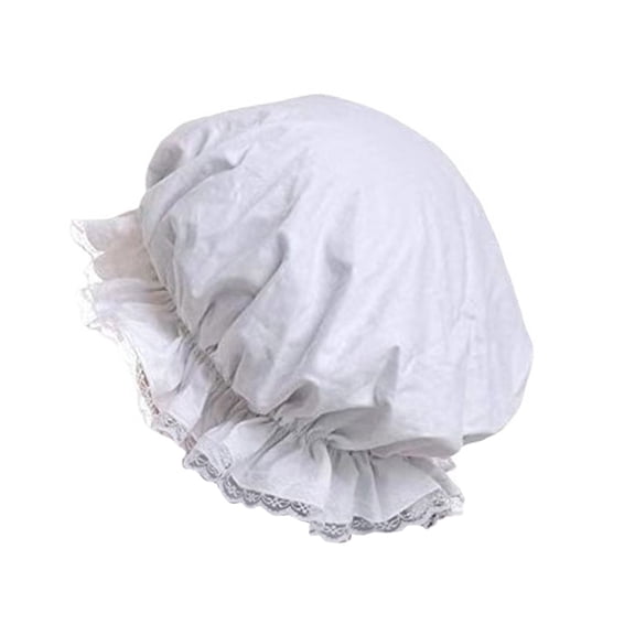 Ysmooiuy Maid Hat White Maid Outfit Granny Hat Props Classical Lace for Game Challenge, Themed Parties and Photography