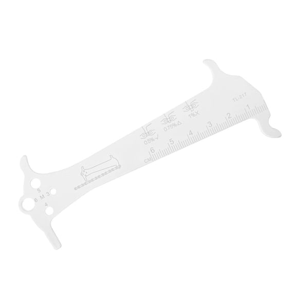 Ysmooiuy Road Bike Chain Gauge Measurement Ruler Portable Bicycles Chain Wear Indicators Checker Road Bike Chain Repair Tool