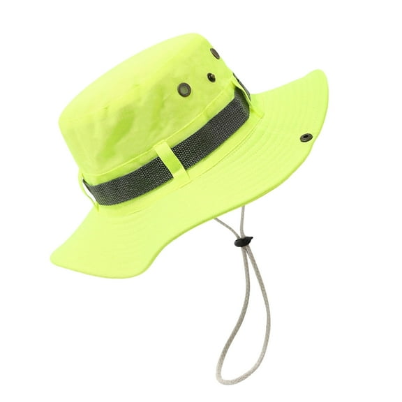 Ysmooiuy Spring Floppy Hat for Outdoor Activity Wide Brims Fluorescent Hat Sunproof Caps for Men and Women with Adjustable Strap