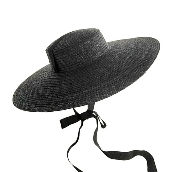 Ysmooiuy Sunshades Straw Weaving Hat Ladies Anti-Uv Fisherman Hat Seaside Travel Shopping Camping Sunproof Hat