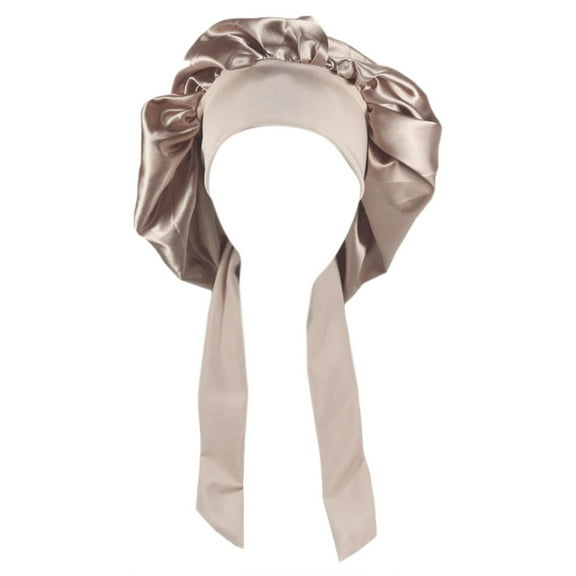 Ysmooiuy Womens Bonnet with Wide Stretch Ties Long Hair Care Girls Night Sleep Hat Hair Silky for Head Wrap Shower