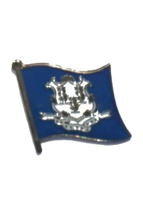 Ysmzzmsy 1 PCS0.75x0.63 inch) Connecticut Flag Pin Suit lapel flag pins Plated Metal Enamel Souvenir Hat Men Women Patriotic