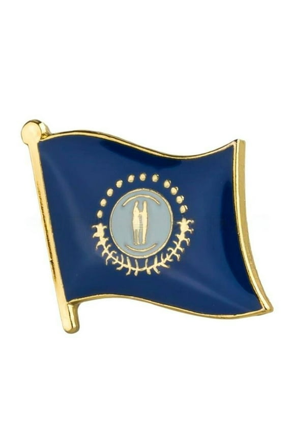 1 PCS0.75x0.63 inch) Kentucky Flag Pin Suit lapel flag pins Plated Metal Enamel Souvenir Hat Men Women Patriotic