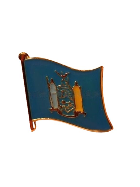 1 PCS0.75x0.63 inch) New York Flag Pin Suit lapel flag pins Plated Metal Enamel Souvenir Hat Men Women Patriotic