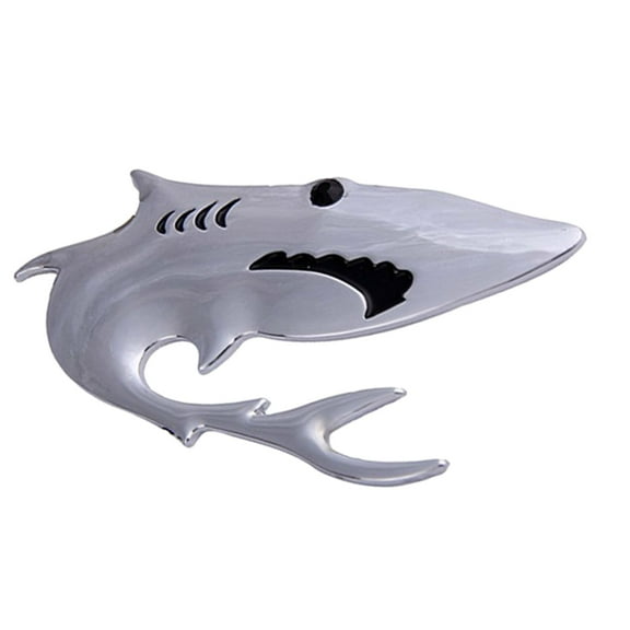 Ysmzzmsy 1 PCS 3D Shark Metal Car Decal, 1.97 x 3.62 inches, Adhesive Vehicle Emblem