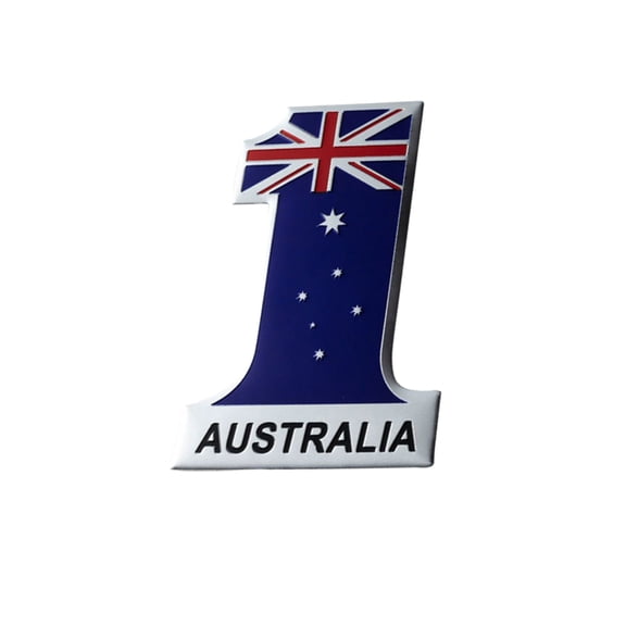 Ysmzzmsy 1 PCS Country Flag Number 1 Emblem Car Decal, Aluminum Alloy Metal Sticker, Self-Adhesive for Vehicles and Flat Surfaces