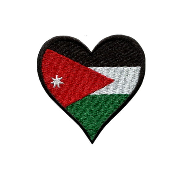 Ysmzzmsy 1 PCS Flag Patches Iron On or Sew On Embroidered Tactical Military National Jordan Patch