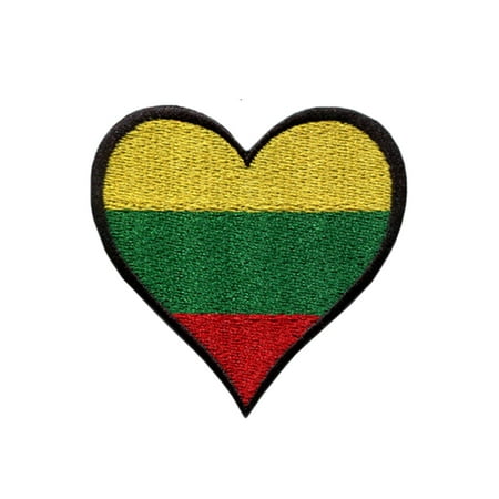Ysmzzmsy 1 PCS Flag Patches Iron On or Sew On Embroidered Tactical Military National Lithuania Patch