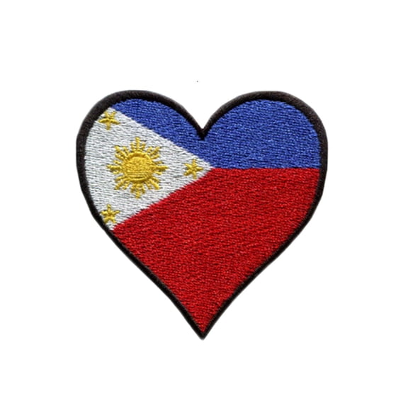 Ysmzzmsy 1 PCS Flag Patches Iron On or Sew On Embroidered Tactical Military National Philippines Patch