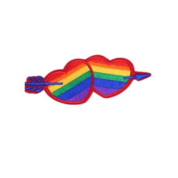 Ysmzzmsy 1 PCS Rainbow Iron On or Sew On Embroidered Homosexuality Patch