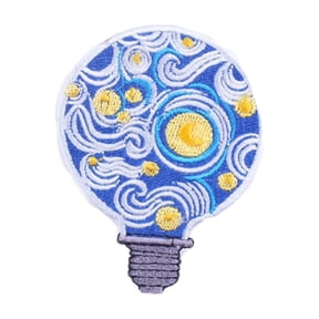 Ysmzzmsy 1 PCS Waves Iron On or Sew On Embroidered Patch Bulb Patch