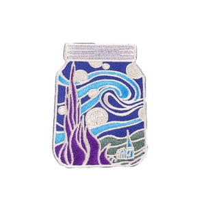 Ysmzzmsy 1 PCS Waves Iron On or Sew On Embroidered Waves Patch Bottle Patch