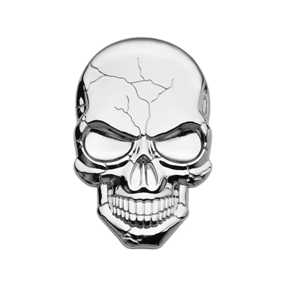 Ysmzzmsy 1PCS 3D Skull American Flag Car Decal, Metal Look Sticker, 1.7 x 2.68 inches, Black