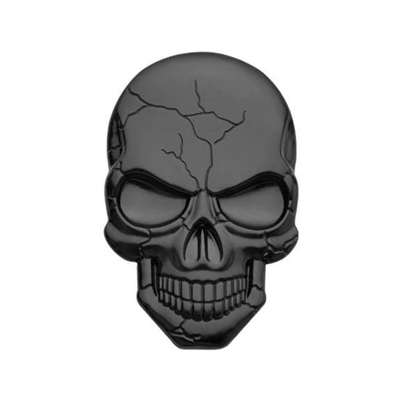 Ysmzzmsy 1PCS 3D Skull American Flag Car Decal, Metal Look Sticker, 1.7 x 2.68 inches, Black