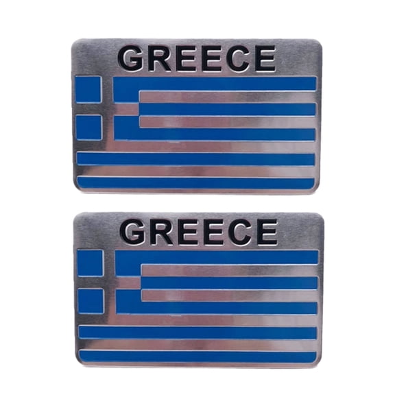 Ysmzzmsy 2 PCS Country Flag Car Emblem Sticker,  2.5 x 1.5 inches Rectangle, Metal Alloy, High Adhesive, Scratch-Resistant
