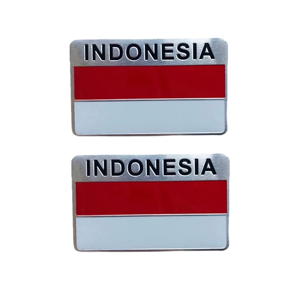 Ysmzzmsy 2 PCS Country Flag Car Emblem Sticker,  2.5 x 1.5 inches Rectangle, Metal Alloy, High Adhesive, Scratch-Resistant