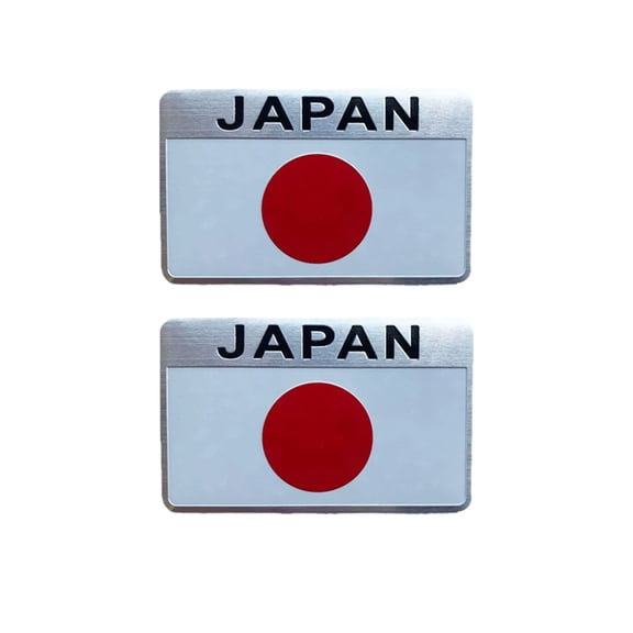 Ysmzzmsy 2 PCS Country Flag Car Emblem Sticker,  2.5 x 1.5 inches Rectangle, Metal Alloy, High Adhesive, Scratch-Resistant