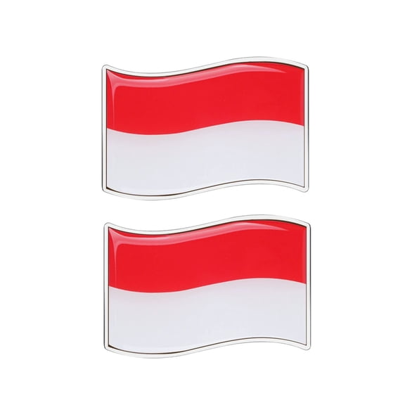 Ysmzzmsy 2 PCS Country Flag Car Emblem Sticker, 3.15 x 2 inches Silver Border, Metal Alloy, High Adhesi