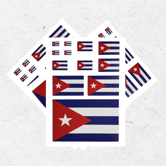 Ysmzzmsy 3 PCS11.7 x 8.3 Inches  Cuba Flag2 Sticker National Decal in Multiple Sizes