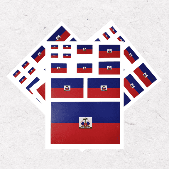 Ysmzzmsy 3 PCS11.7 x 8.3 Inches  Haiti Flag Sticker National Decal in Multiple Sizes