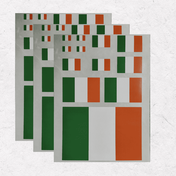Ysmzzmsy 3 PCS11.7 x 8.3 Inches  Ireland Flag2 Sticker National Decal in Multiple Sizes