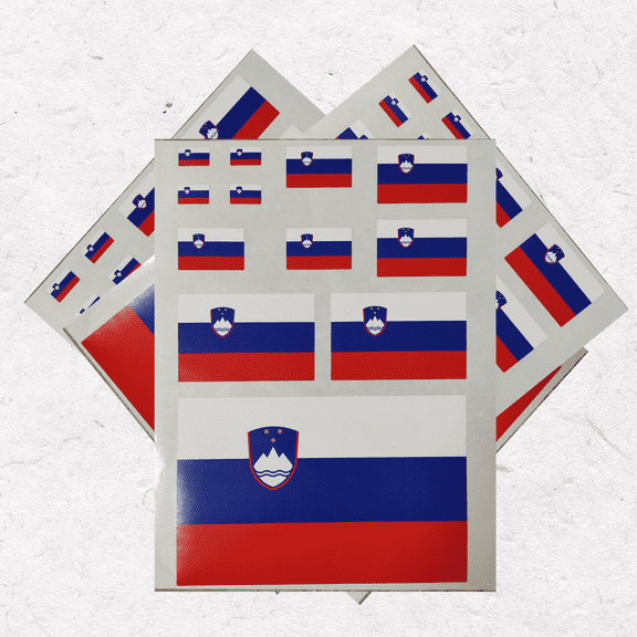 Ysmzzmsy 3 PCS11.7 x 8.3 Inches Slovenia Flag Sticker National Decal in Multiple Sizes