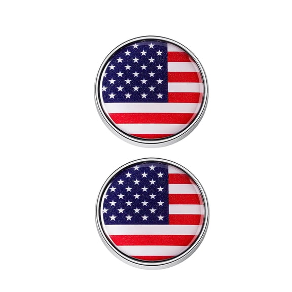 Ysmzzmsy Country Flag Car Emblem Sticker, 1.1in Round, Metal Alloy, High Adhesive, Scratch-Resistant