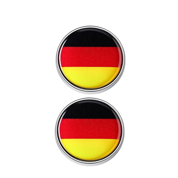Ysmzzmsy Country Flag Car Emblem Sticker, 1.1in Round, Metal Alloy, High Adhesive, Scratch-Resistant