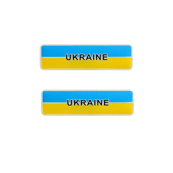 Ysmzzmsy Country Flag Metal Emblem Stickers, 4x1.06 inches, 2-Pack, Decorative Auto Badge for Cars, Motorcycles