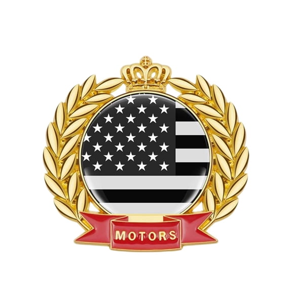 Ysmzzmsy Ysmzzmsy 1 PCS Country Flag Motors Crown Emblem Metal Decal, 2.3x2.2 inches, Decorative Car Motorcycle Sticker