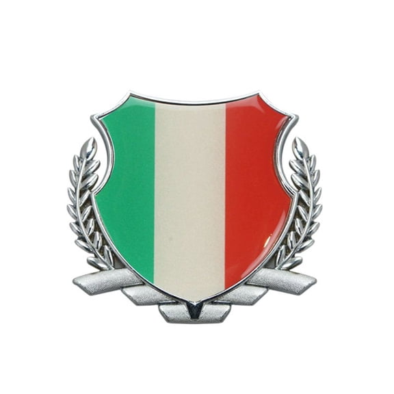 Ysmzzmsy Ysmzzmsy 1 PCS Country Flag Shield Car Emblem, 3.15x3.35 inches, Gold Metal Frame , Decorative Auto Badge
