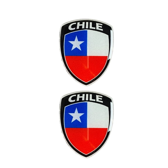 Ysmzzmsy Ysmzzmsy 2PCS Country Flag 3D Emblem Sticker, 1.57x2in, Chrome Emblem Design