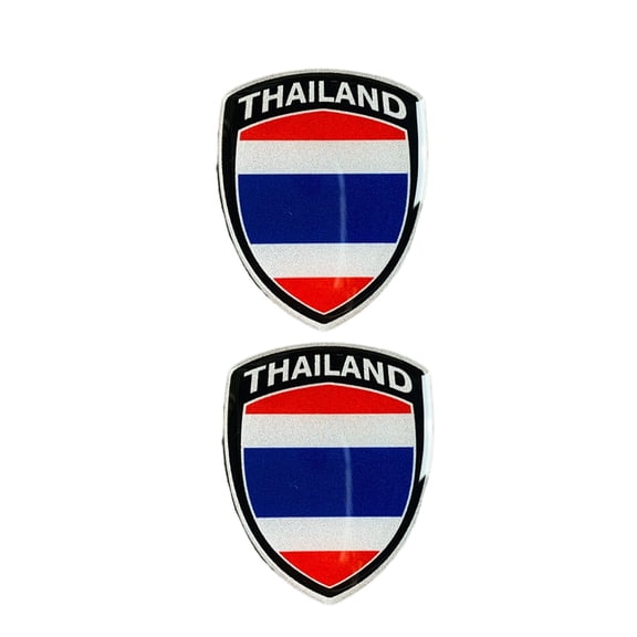 Ysmzzmsy Ysmzzmsy 2PCS Country Flag 3D Emblem Sticker, 1.57x2in, Chrome Emblem Design