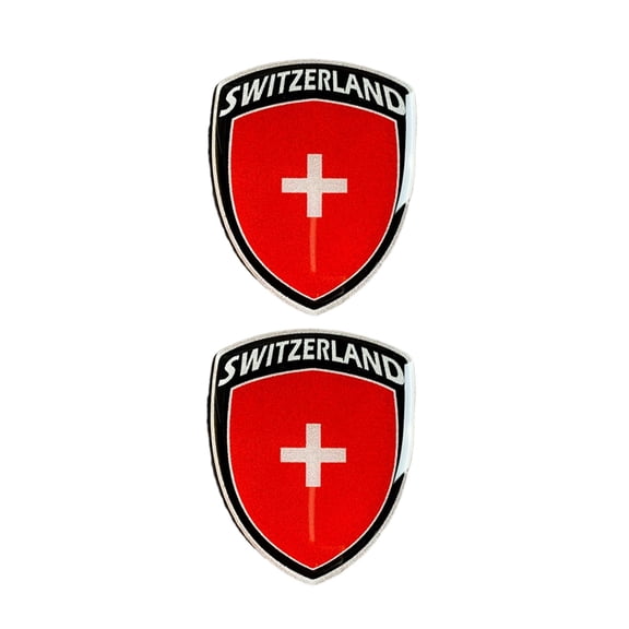 Ysmzzmsy Ysmzzmsy 2PCS Country Flag 3D Emblem Sticker, 1.57x2in, Chrome Emblem Design