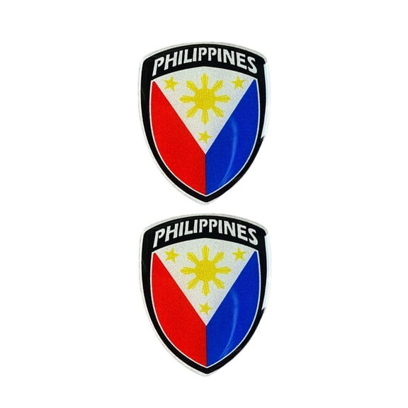 Ysmzzmsy Ysmzzmsy 2PCS Country Flag 3D Emblem Sticker, 1.57x2in, Chrome Emblem Design